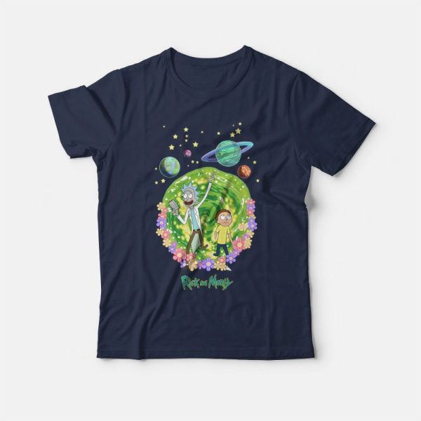 Rick and Morty Portal Planets T-shirt