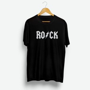 Rock X ACDC Parody Dark Grey Graphic T Shirts Rock X ACDC Parody Dark Grey Graphic T Shirts
