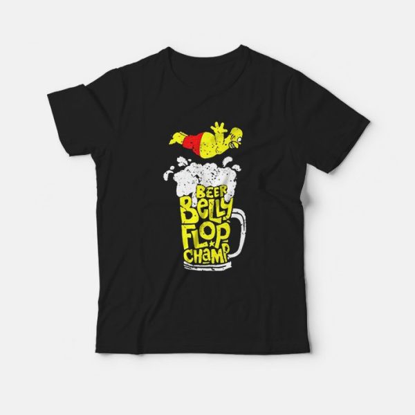 Simpsons Beer Belly Flop Champ T-Shirt Fun Retro