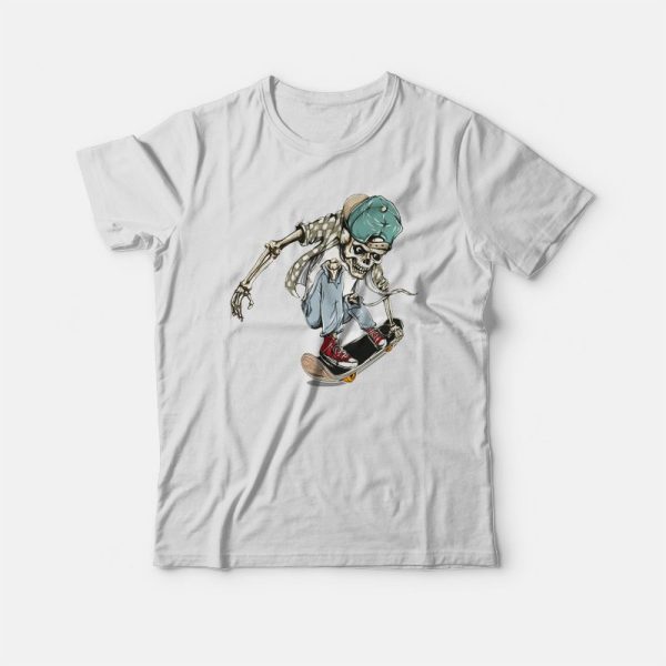 Skeleton Skateboarding T-shirt