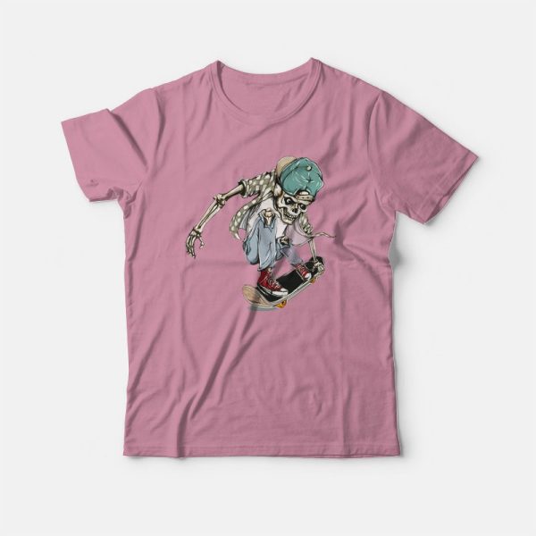 Skeleton Skateboarding T-shirt