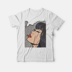 Smoking Comic Pop Art Girl T-Shirt Smoking Comic Pop Art Girl T-Shirt