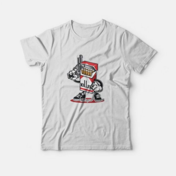 Smoking Kills Cartoon Character T-shirt