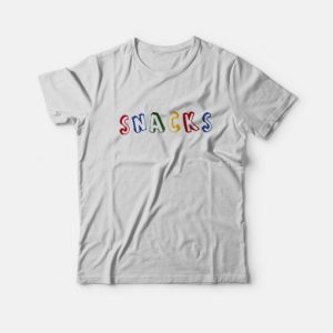 Snacks Colorful logo Coolest T Shirt 3