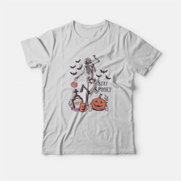 Stay Spooky Halloween Skeleton T-Shirt