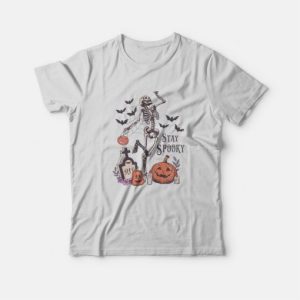 Stay Spooky Halloween Skeleton T Shirt 3
