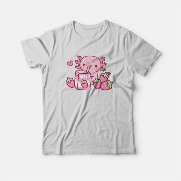 Strawberry Milk Axolotl T-Shirt