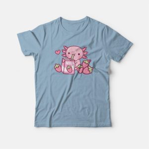 Strawberry Milk Axolotl T-Shirt 2 Strawberry Milk Axolotl T Shirt 3