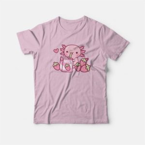 Strawberry Milk Axolotl T-Shirt 3 Strawberry Milk Axolotl T Shirt 4