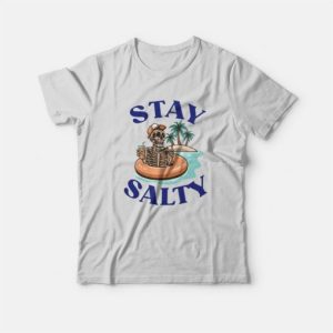 Summer Vacation Skeleton Stay Salty T Shirt 3