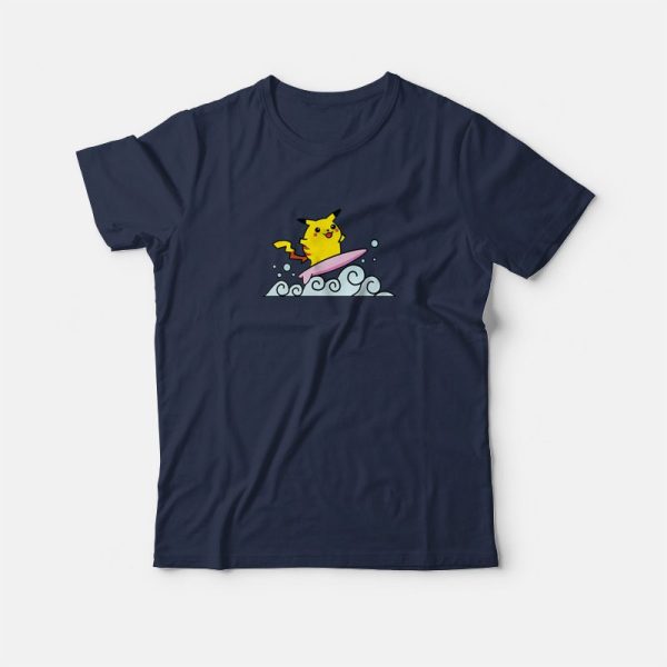 Surfing Pikachu Pokemon T-Shirt