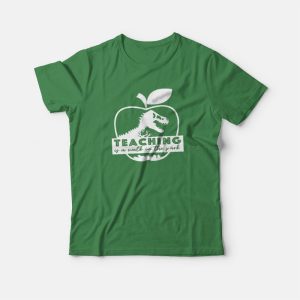 Teaching Is A Walk In The Park Jurassic Apple T-shirt