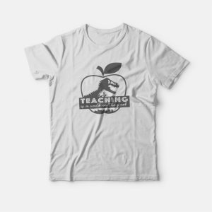 Teaching Is A Walk In The Park Jurassic Apple T-shirt