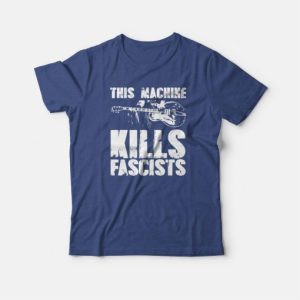 This Machine Kills Fascists Guitar T shirt 4