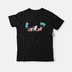 Transgender Pride Cat T-Shirt 2 Transgender Pride Cat T Shirt 3