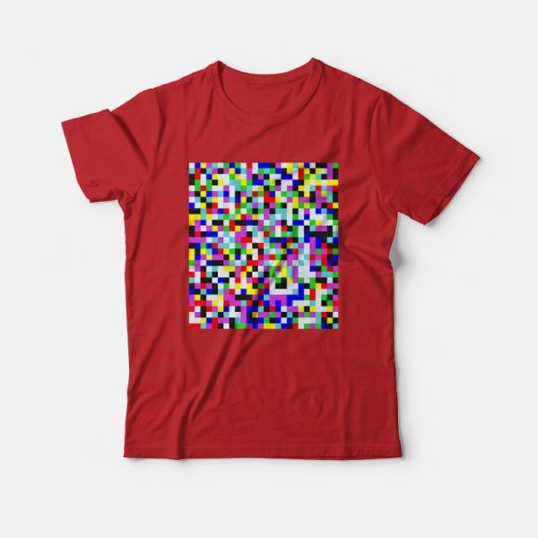 Tv Pixel Noise Grain Screen Vector Glitch Effect T-Shirt