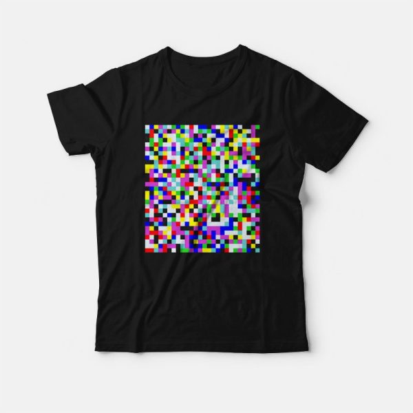 Tv Pixel Noise Grain Screen Vector Glitch Effect T-Shirt