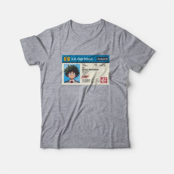 UA Student ID Card My Hero Academia Izuku Midoriya T-Shirt