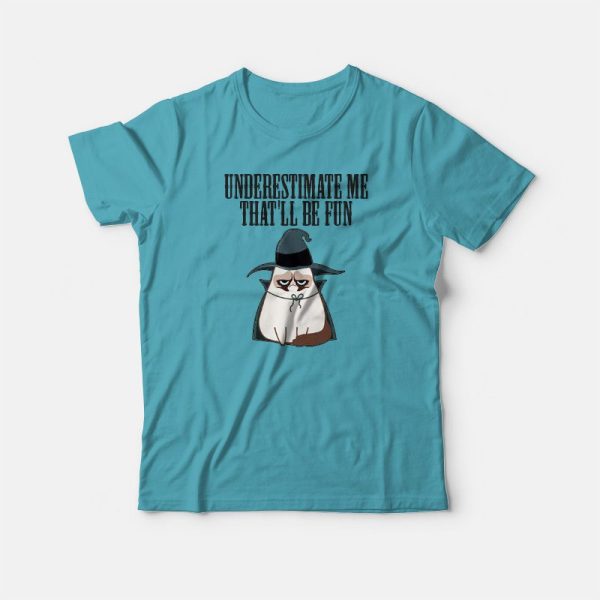 Underestimate Me That’ll Be Fun Grumpy Cat Witch T-shirt