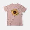 Vintage Sunflower Design T-shirt