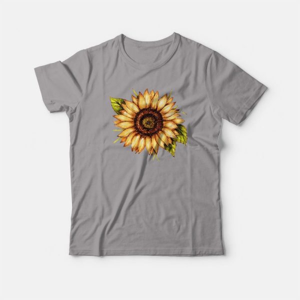 Vintage Sunflower Design T-shirt