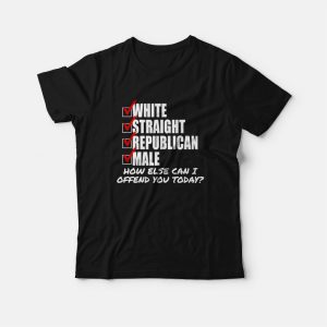 White Straight Republican Male How Else Can I Offend You Today T-Shirt White Straight Republican Male How Else Can I Offend You Today T-Shirt
