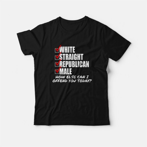 White Straight Republican Male How Else Can I Offend You Today T-Shirt