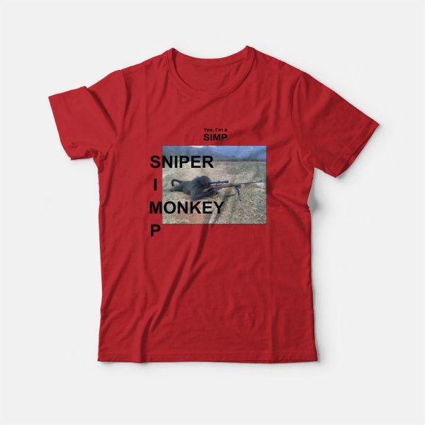 Yes I’m A Simp Sniper Monkey T-Shirt