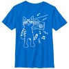 Boy_s Lost Gods Boombox Cat Cartoon T-Shirt