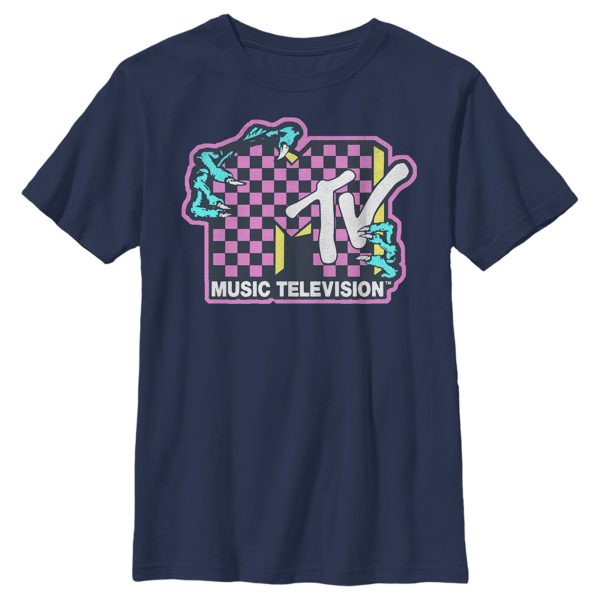 Boy_s MTV Checker Dragon Logo T-Shirt