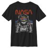 Boy_s NASA Astronaut Moon Reflection Vintage Retro T-Shirt
