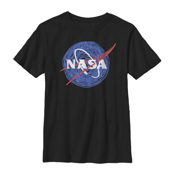 Boy_s NASA Cartoon Scrawl Logo T-Shirt