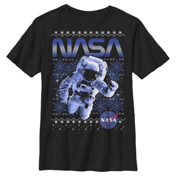 Boy_s NASA Ugly Christmas Astronaut Print T-Shirt