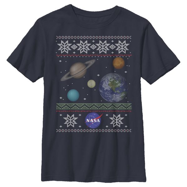 Boy_s NASA Ugly Christmas Planet Print T-Shirt