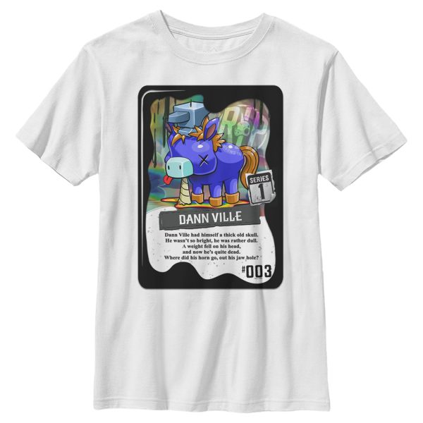 Boy_s R.I.P. Rainbows in Pieces Dann Ville Unicorn Card T-Shirt