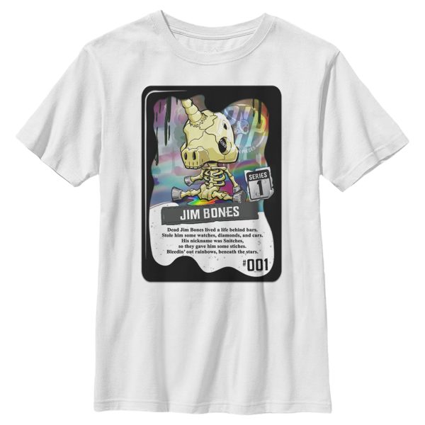 Boy_s R.I.P. Rainbows in Pieces Jim Bones Unicorn Card T-Shirt