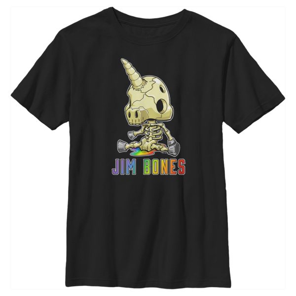 Boy_s R.I.P. Rainbows in Pieces Jim Bones Unicorn T-Shirt