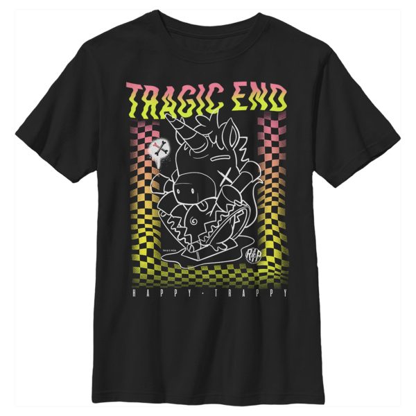 Boy_s R.I.P. Rainbows in Pieces Retro Happy Trappy Tragic End T-Shirt