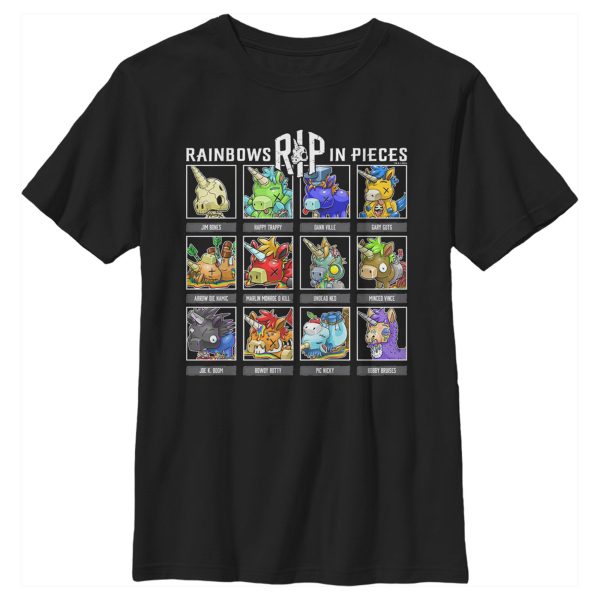 Boy_s R.I.P. Rainbows in Pieces Unicorn Bingo T-Shirt