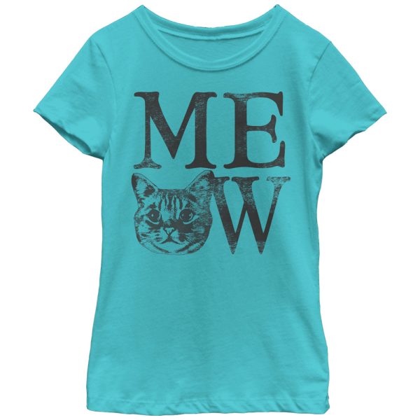 Girl_s Lost Gods Cat Meow T-Shirt