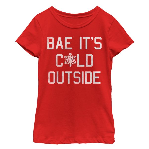 Girl_s Lost Gods Christmas Bae It_s Cold Outside T-Shirt