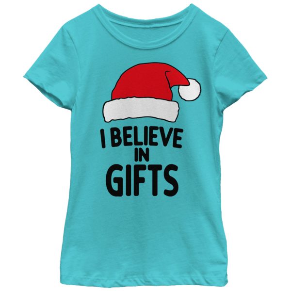 Girl_s Lost Gods Christmas Believe in Gifts T-Shirt