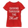 Girl_s Lost Gods Christmas Dashing Through Mall T-Shirt
