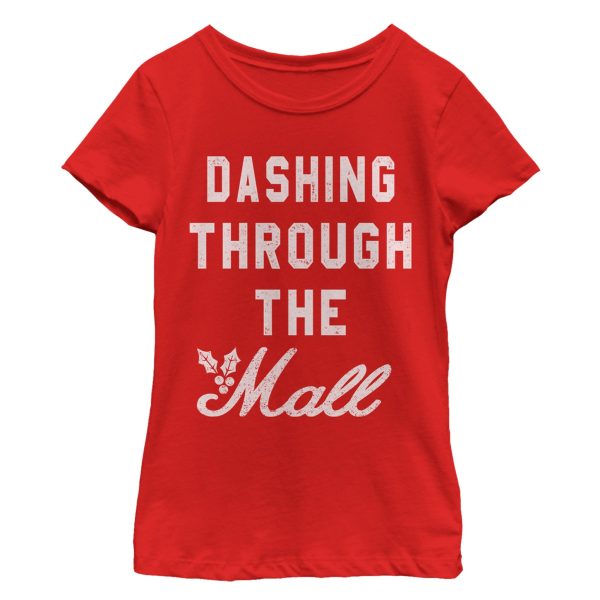 Girl_s Lost Gods Christmas Dashing Through Mall T-Shirt