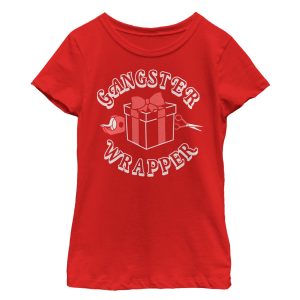 Girl_s Lost Gods Christmas Gangster Wrapper T-Shirt