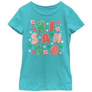 Girl_s Lost Gods Christmas Hi Santa Candy T-Shirt