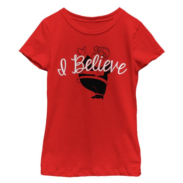 Girl_s Lost Gods Christmas I Believe Santa Claus T-Shirt