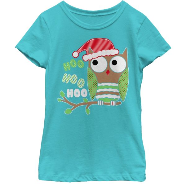 Girl_s Lost Gods Christmas Owl Hoo T-Shirt