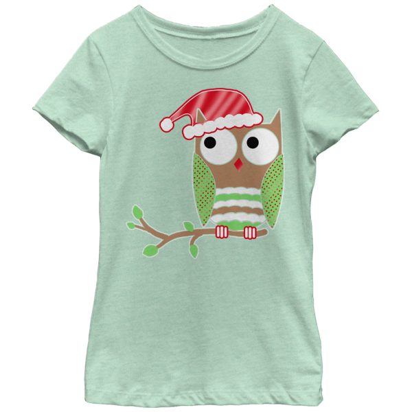 Girl_s Lost Gods Christmas Owl T-Shirt