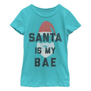 Girl_s Lost Gods Christmas Santa is My Bae T-Shirt